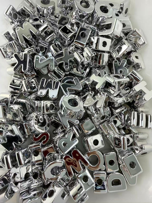 Silver Letter bead mix