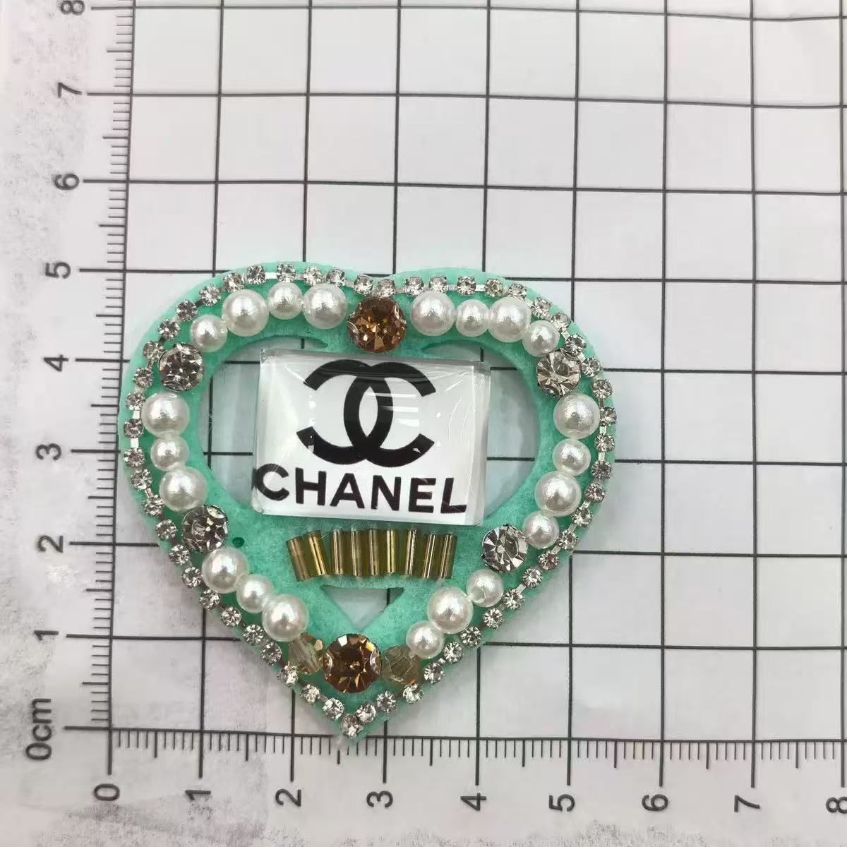 PATCH CC-Style Pearl & Rhinestone Fabric  Patches