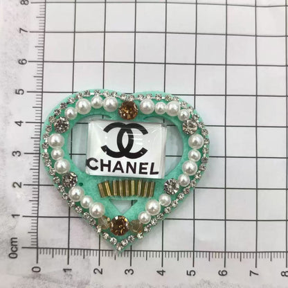 PATCH CC-Style Pearl & Rhinestone Fabric  Patches