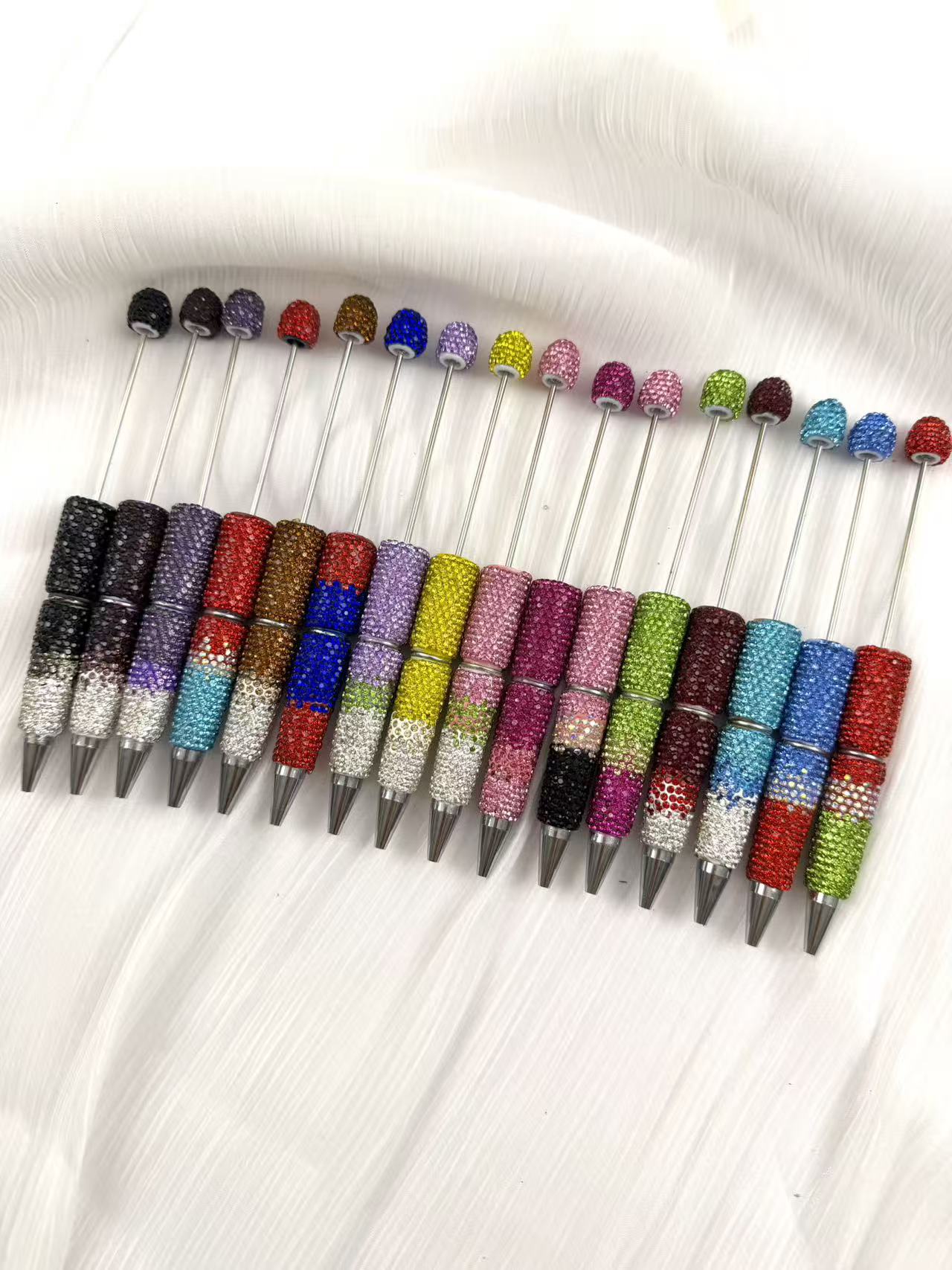 ombre rhinestone colorful fancy diy pens