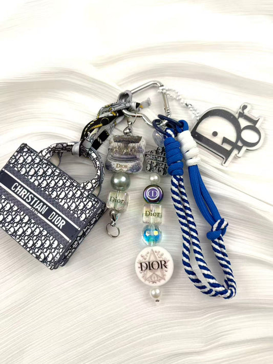 Beaded phone strap keychain bagcharms