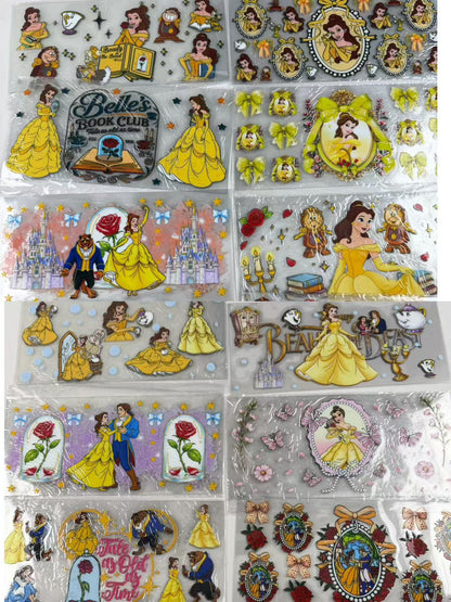 Princess Cup wrap 16oz UVDTF stickers