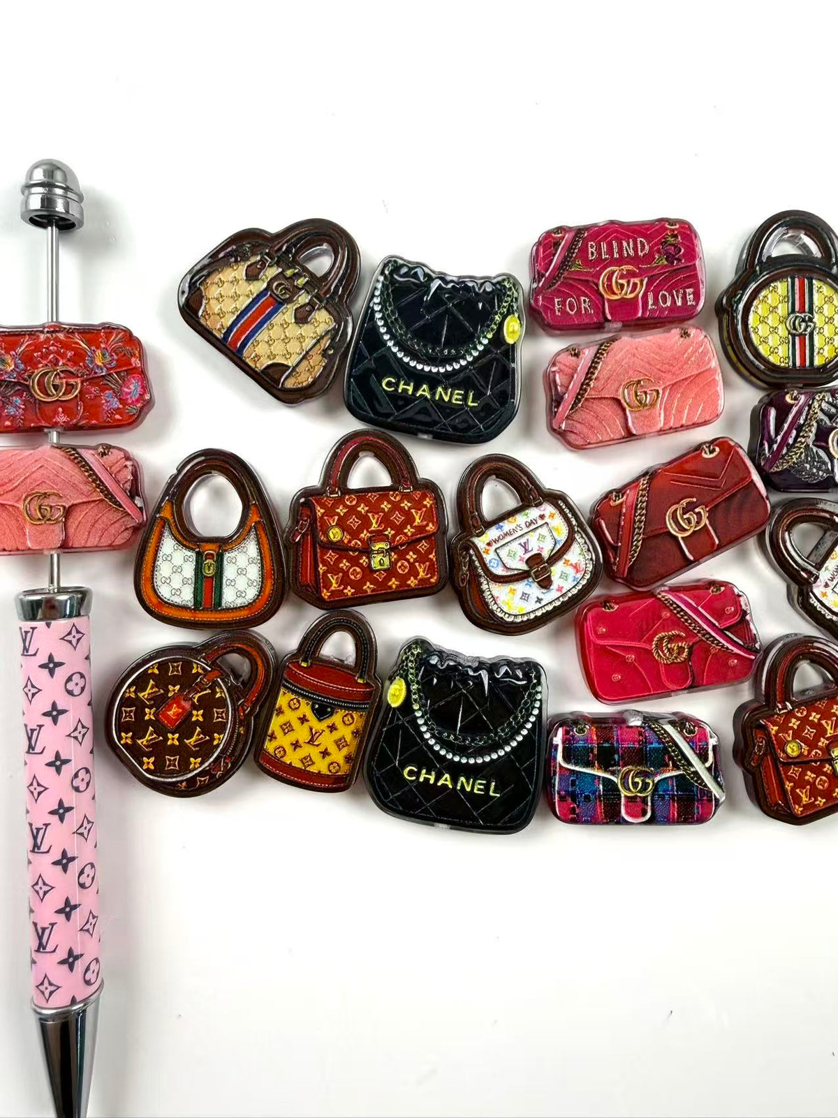 Designer bag beads