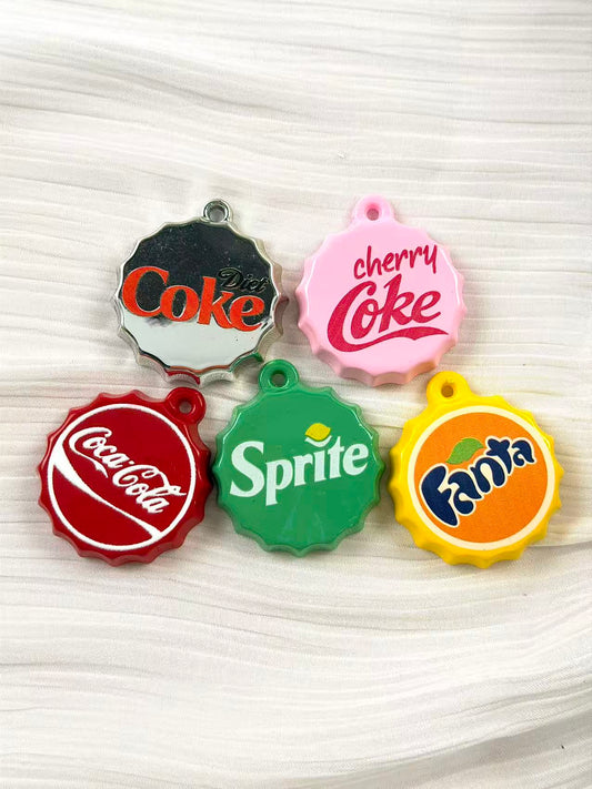 Big 2 inches drink cap charm for keychains